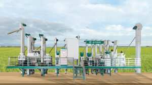 Linha de produção de beneficiamento de arroz totalmente automática